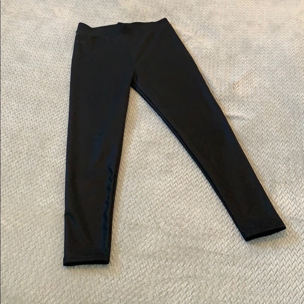 Main Strip Faux Leather Leggings